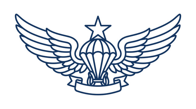 Paratrooper Wings Badge Design