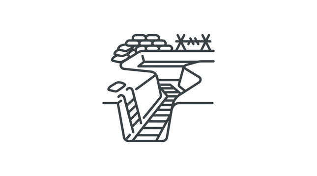 Military Trench Icon Design