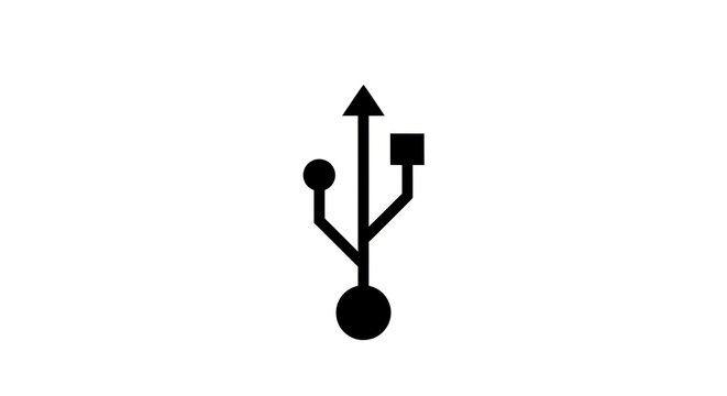 usb connector symbol technology icon.