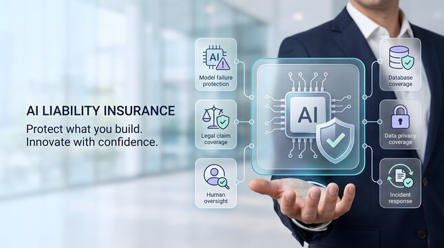 Corporate risk management framework for artificial intelligence liability insurance featuring model failure and legal claim coverage