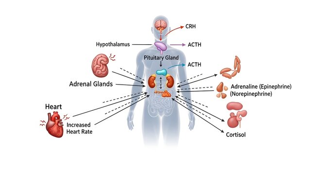 Illustration of Human Heart Anatomy and Common Cardiovascular Diseases.