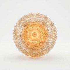 Obraz premium A 3D render of a human egg cell illustrating its structure and role in fertilization and reproductive health.