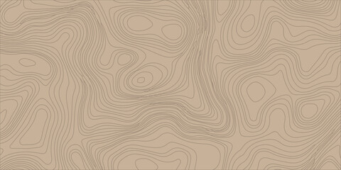Topographic map background with seamless contour lines on a textured kraft paper background for organic vector design. Elegant, flowing contour lines on a warm, textured kraft paper canvas. © Creative Arts
