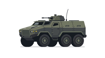 Armored Personnel Carrier Vector Illustration © aris yanto