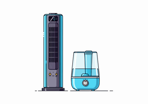 blue humidifier and air purifier