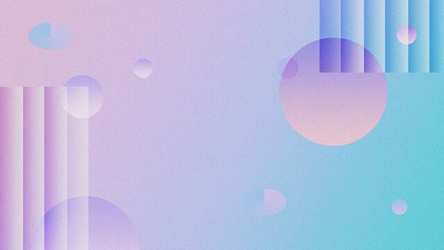 Soft Gradient Abstract Background with Geometric Shapes and Circles