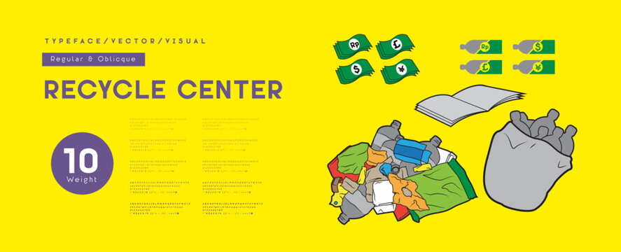 Bold yellow marker sans vector alphabet for caution signs, branding, and creative design use.