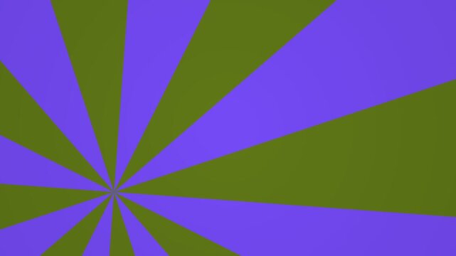 Sunburst pattern with rotating purple and olive green rays