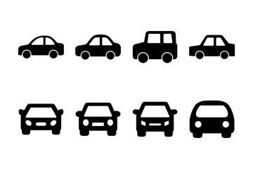 Fototapeta premium Car icon vector illustration. car sign and symbol. small sedan