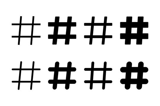 Hashtag icon vector illustration. hashtag sign and symbol