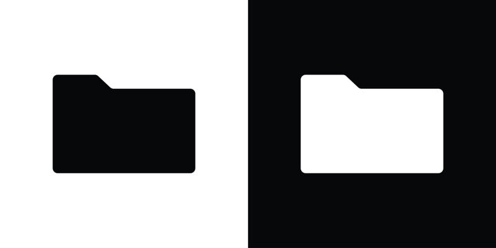 File Folder icon line pictogram set