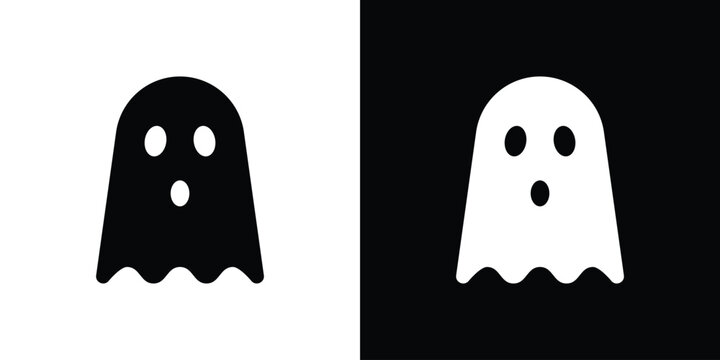 Ghost icon line pictogram set