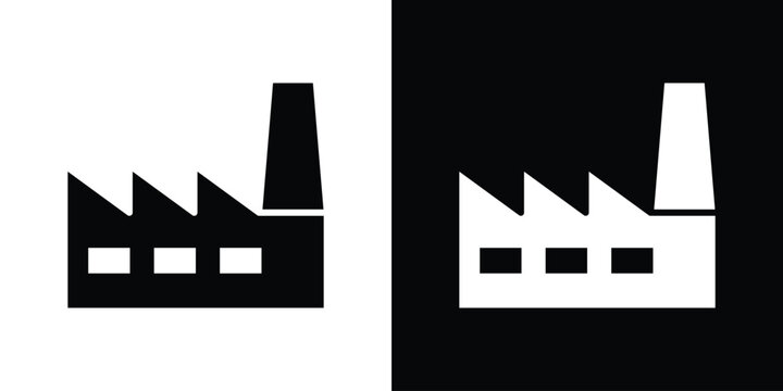 Industry icon line pictogram set