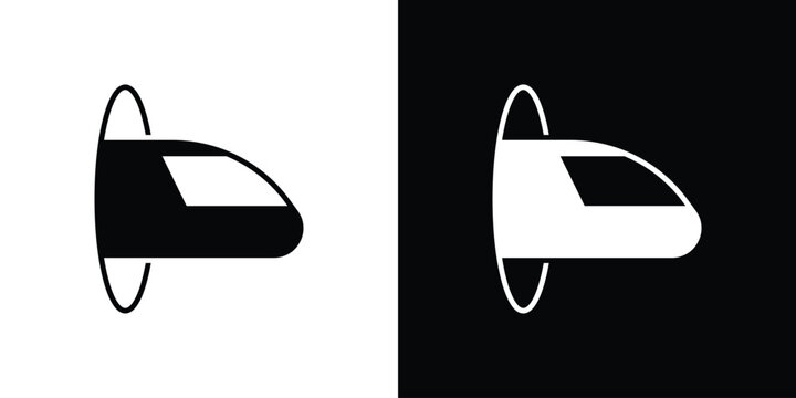 Hyperloop icon line pictogram set