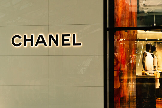 Bangkok, Thailand - 27, May 2026: Chanel window display at the store in airport duty free.
