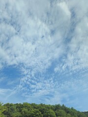 Obraz premium Beautiful Blue Sky with Dramatic White Clouds