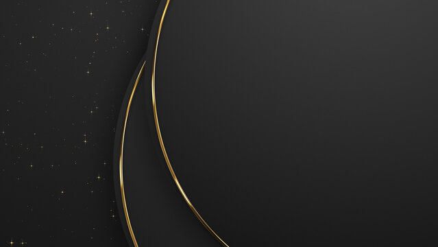 Minimalist Obsidian Arc Stardust Gold Particles Awards Trailer Titles Cinematic Openers Intro Luxury Background Loop