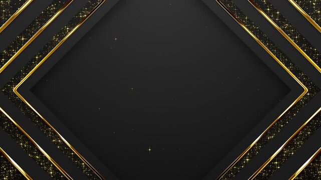 Regal Geometric Gold Obsidian Frame Particles Awards Trailer Titles Cinematic Openers Intro Background Loop