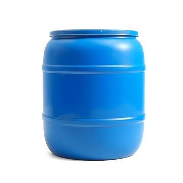 A large industrial blue plastic barrel for chemical storage with industrial design heavy duty supply chain plastic drum storage solutions container industrial chemical packaging