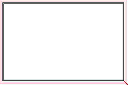 Elegant Black and Red Geometric Border Frame with Thin Lines on White Background. Design print for greeting cards, wedding invitations, restaurant menu, royal certificates. 7b