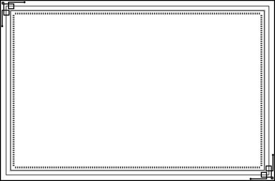Elegant Black Geometric Border Frame with Thin Lines on White Background. Design print for greeting cards, wedding invitations, restaurant menu, royal certificates. 5b