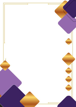 modern award certificate background design with amethyst gold polygonal shape