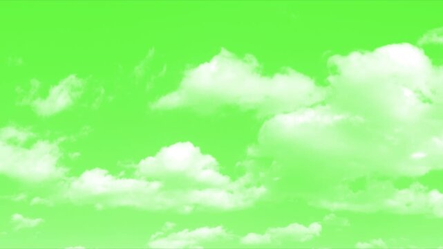 Animated Clouds Moving Forward Fast on Green Screen. Thick White Clear moving clouds effect on Green screen. White Clouds Spreads footage, Cloud green screen video effect. 