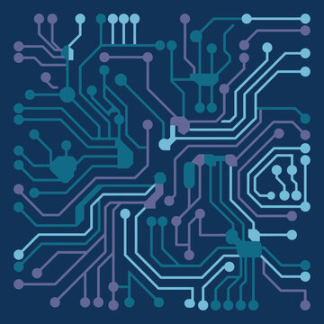 Abstract blue circuit board pattern representing technology and digital connection