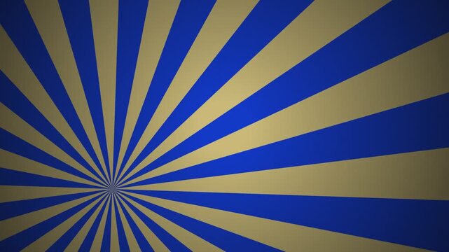 Sunburst pattern with blue and gold rays for retro graphic design