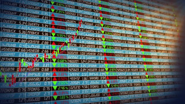 Securities stock codes and stock quotes(After Effects production)
