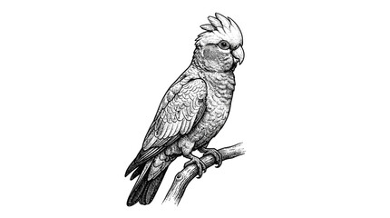 Fototapeta premium Cockatiel Bird Perched on Branch.