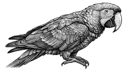 Detailed illustration of a parrot bird. © Eni