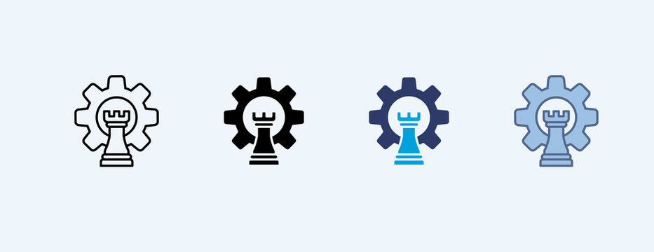 Strategy Multiple Icon Illustration Vector
