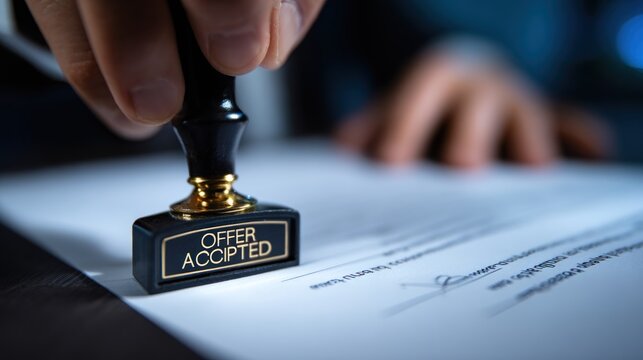 Offer accepted document stamp approval