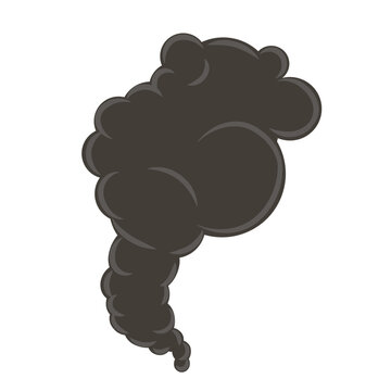 Black smoke puff illustration