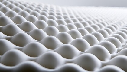 Fototapeta premium Close-up texture of a white, contoured, patterned surface creating wave-like formations