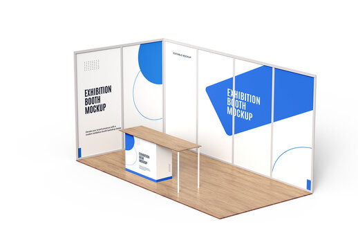 Modular Exhibition Trade Show Booth Mockup