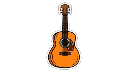 Obraz premium Acoustic Guitar Illustration
