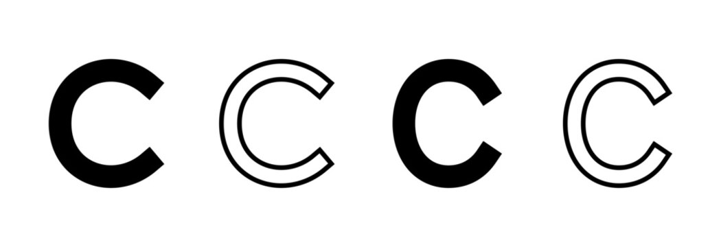 Copyright icon symbol for apps and websites. copyright sign and symbol