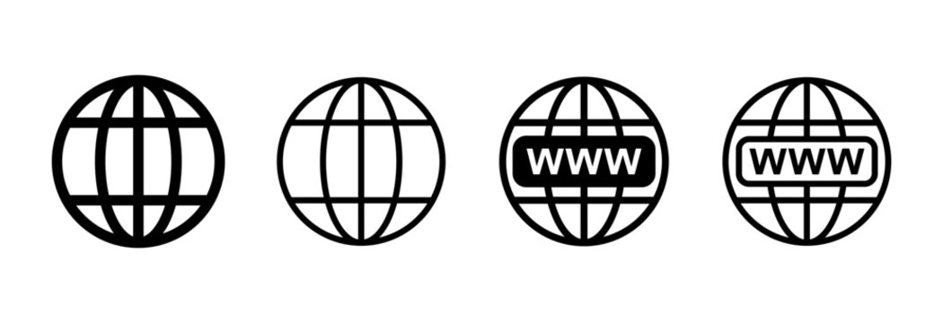 Web icon symbol for apps and websites. go to web sign and symbol. web click icon. Global search icon