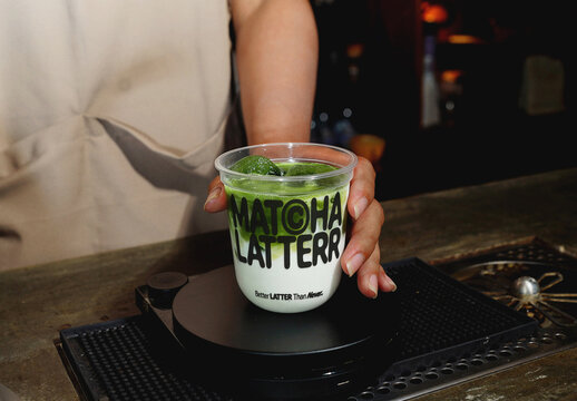 Matcha Plastic Cup Mockup