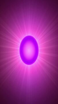 Ethereal Glowing Oval Orb Radiating Intense Magenta Light Beams on a Dark Gradient Background for Abstract Design
