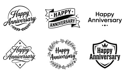 Obraz premium Elegant anniversary calligraphy designs vector graphics for celebrations and invitations