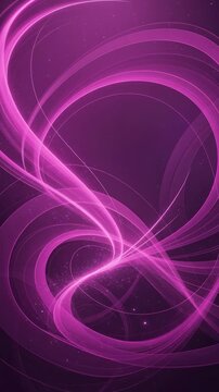 Dynamic abstract light trails illuminate a dark background with vibrant magenta and purple hues, forming a captivating and modern digital art composition perfect for contemporary design