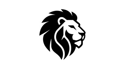 Majestic Lion Head Silhouette Logo Design. © dimas