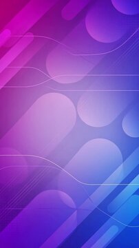 Abstract pink and blue gradient geometric background with diagonal rounded shapes and thin tech lines for mobile wallpaper