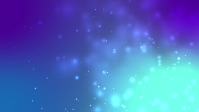Abstract gradient background with glowing particles. Smooth color transition from purple to blue to teal. Ideal for futuristic, tech, or creative projects