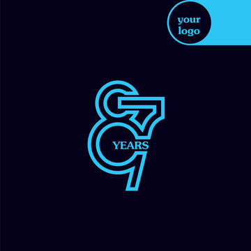 Vector number 87, 87 anniversary commemoration. A celebration for an institution, media outlet, company, individual or region.