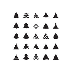 Obraz premium Christmas Tree Silhouettes