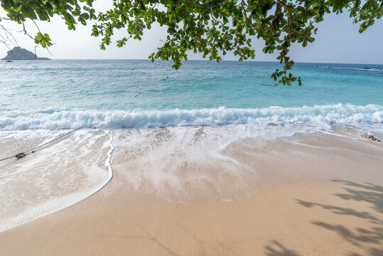 Beautiful nature sea summer background,Sand beach